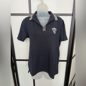 Vintage 90s Women’s 100% Cotton Golf Polo Bossini Navy Blue Medium